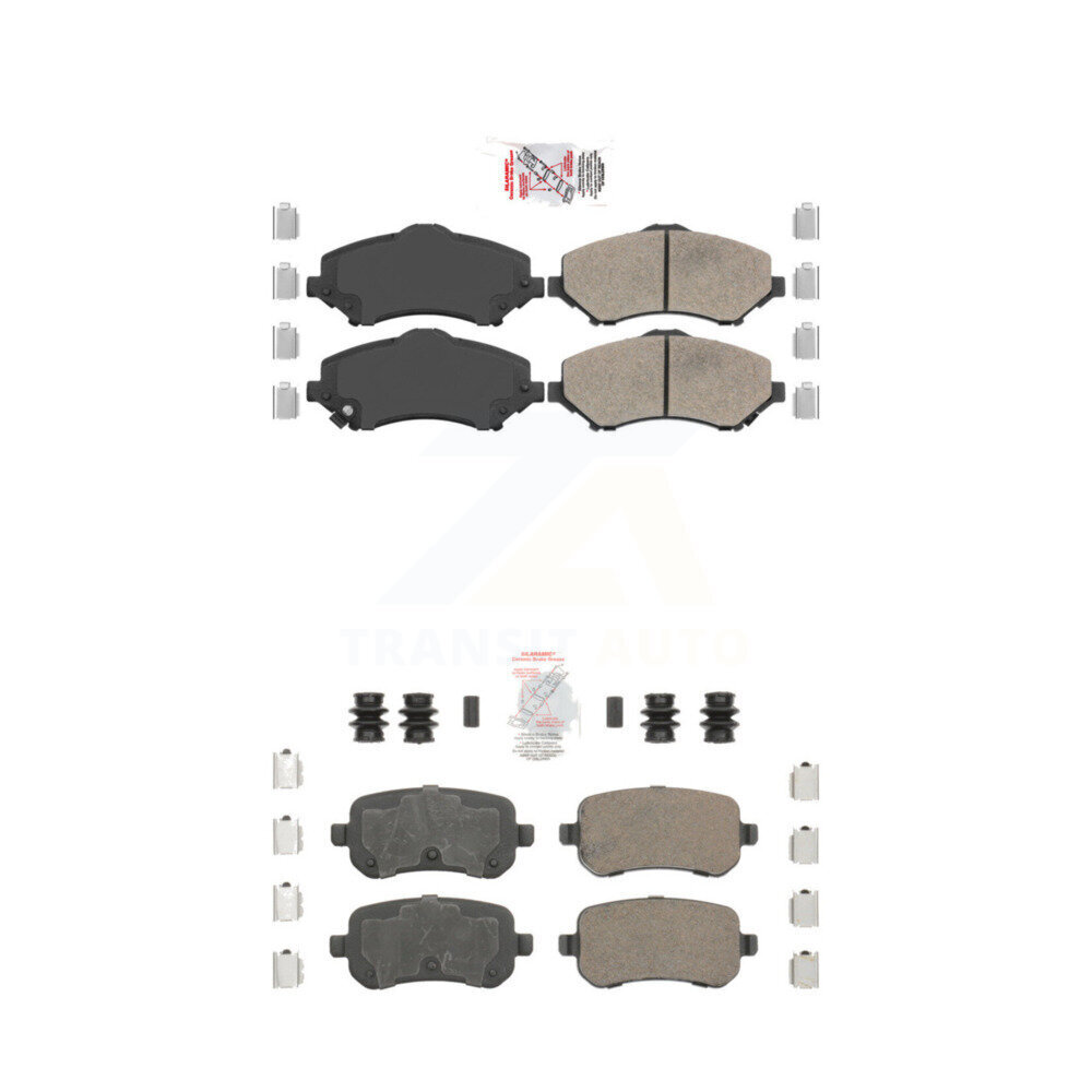 AmeriBRAKES - KNF-100022 - Front and Rear Disc Brake Pad Kits