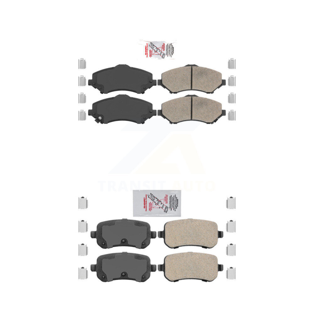 AmeriBRAKES - KNF-100023 - Front and Rear Disc Brake Pad Kits