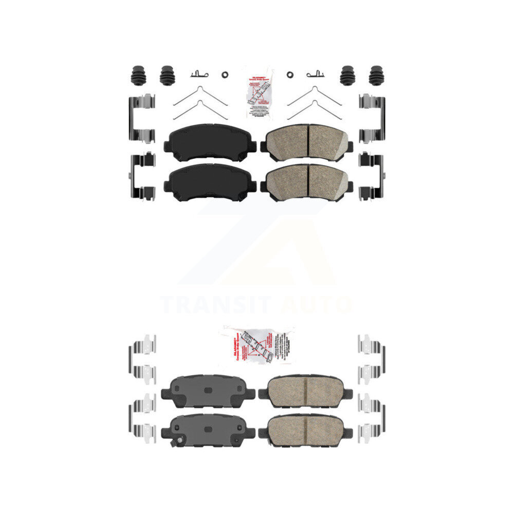 AmeriBRAKES KNF-100033 Disc Brake Pad for 2007-2012 Nissan Sentra - Front and Rear