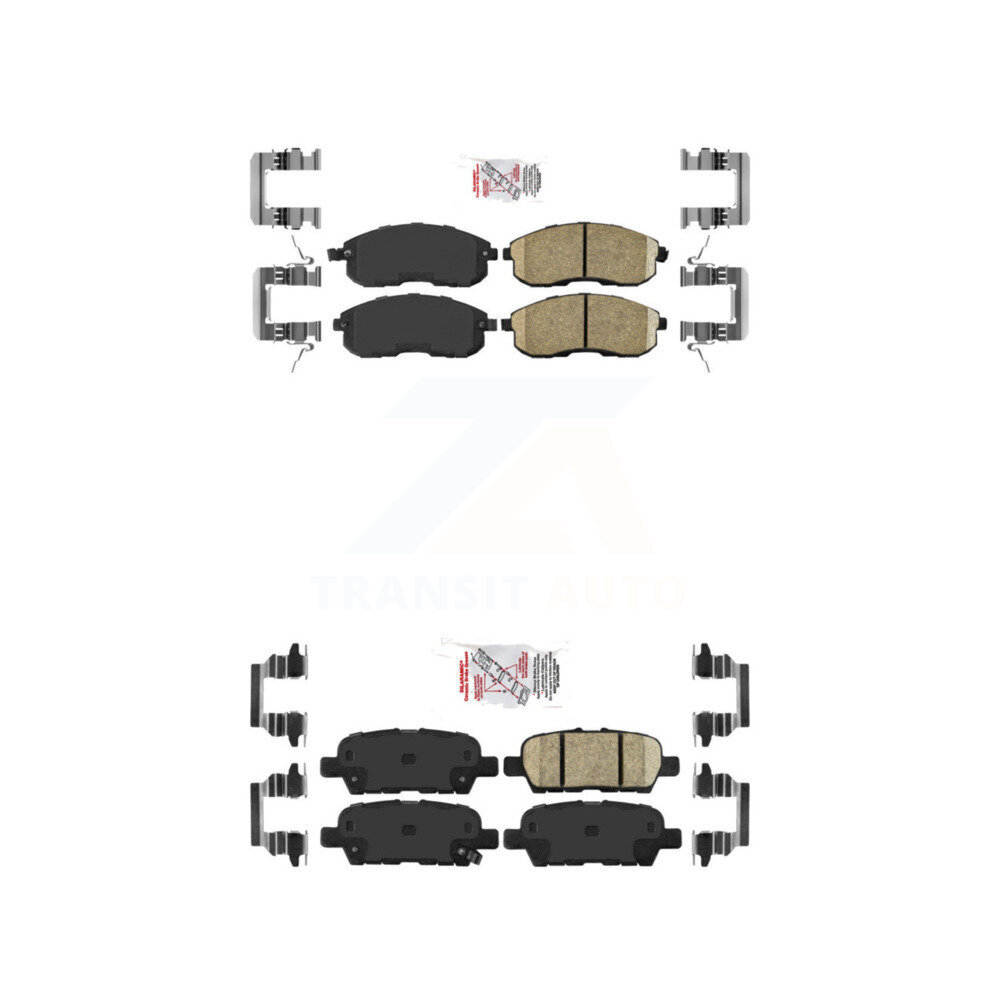 AmeriBRAKES - KNF-100034 - Front and Rear Disc Brake Pad Kits