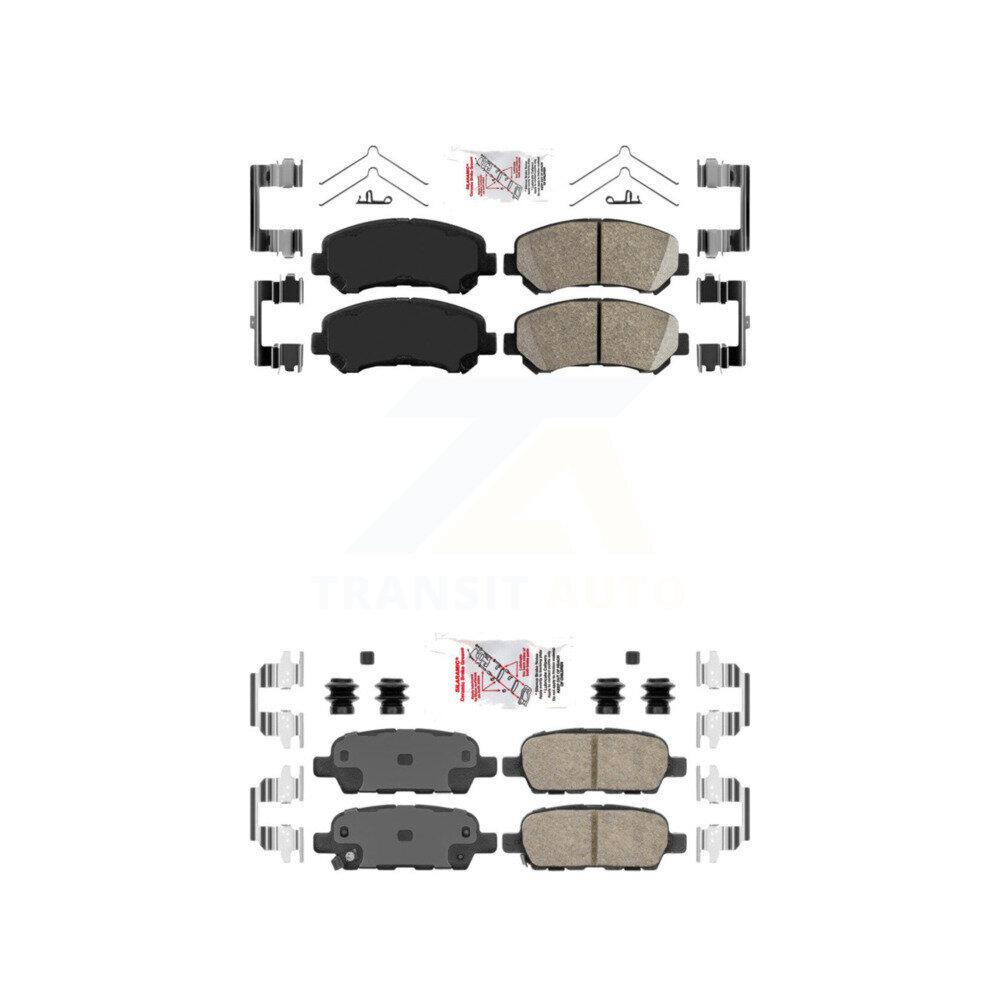 AmeriBRAKES KNF-100035 Disc Brake Pad for 2007-2012 Nissan Sentra - Front and Rear