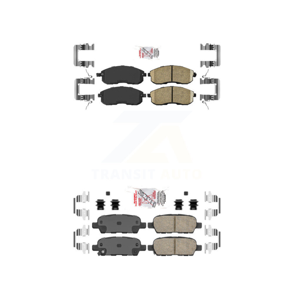 AmeriBRAKES - KNF-100037 - Front and Rear Disc Brake Pad Kits