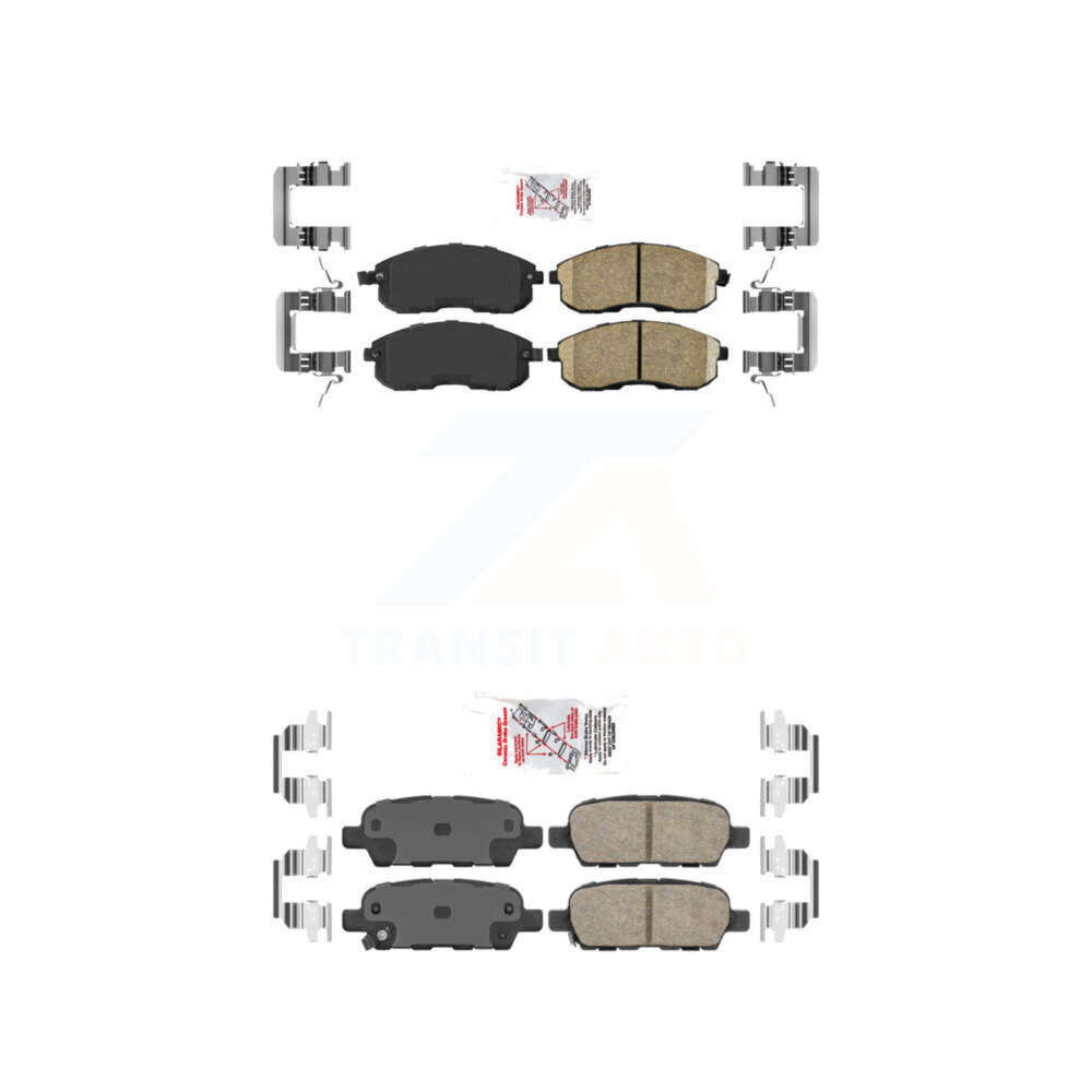 AmeriBRAKES - KNF-100038 - Front and Rear Disc Brake Pad Kits