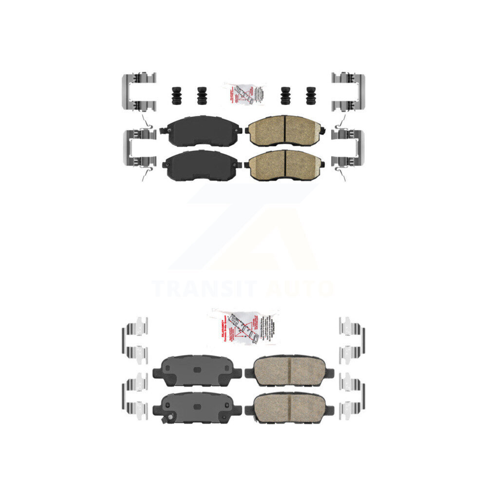 AmeriBRAKES - KNF-100040 - Front and Rear Disc Brake Pad Kits