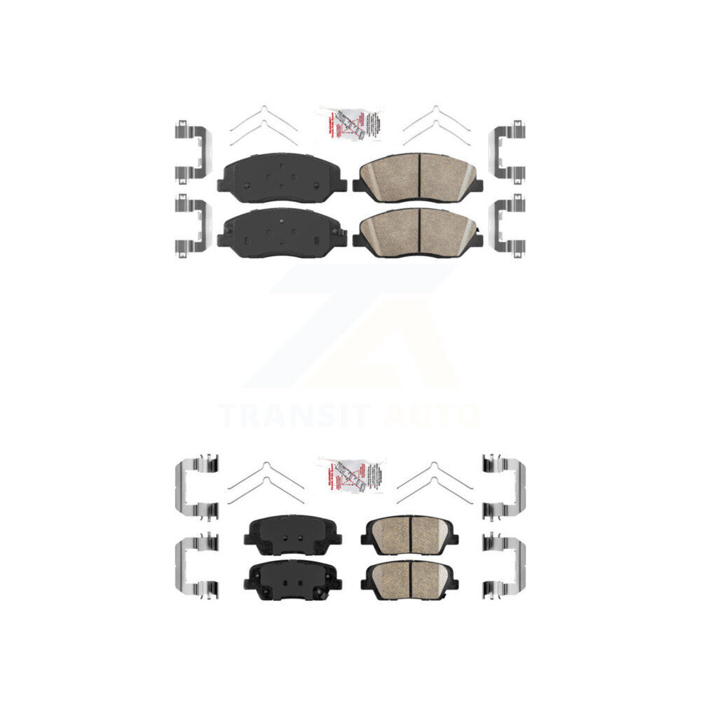 AmeriBRAKES - KNF-100098 - Front and Rear Disc Brake Pad Kits