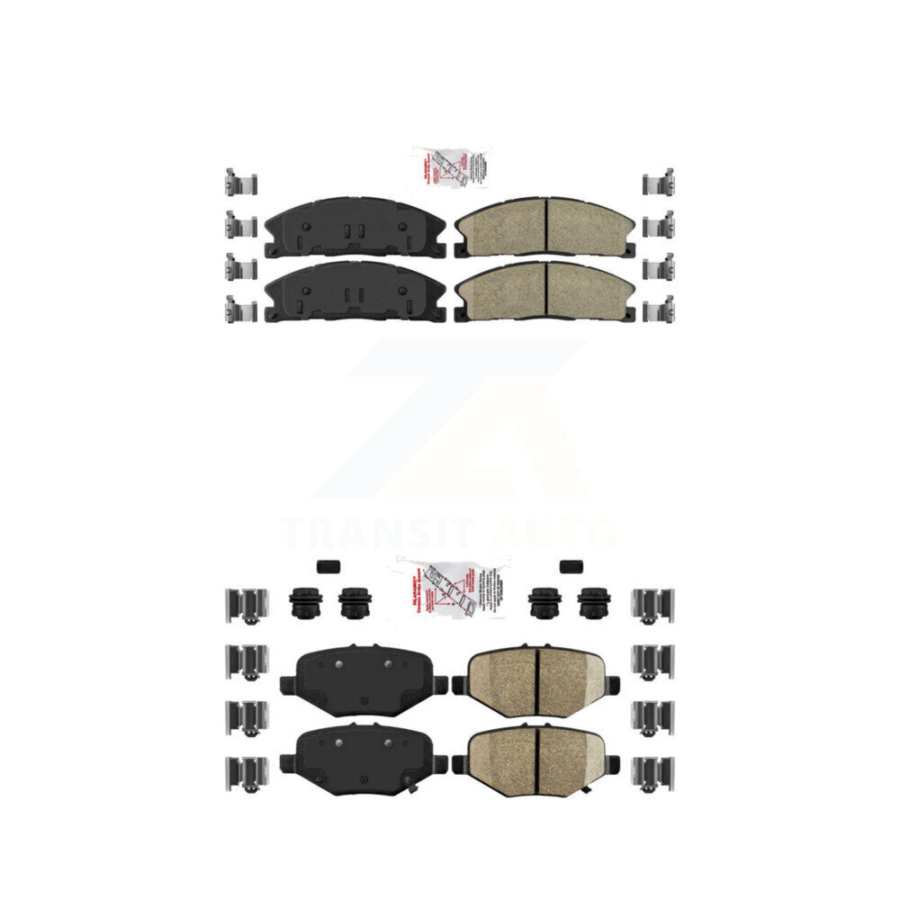 AmeriBRAKES - KNF-100147 - Front and Rear Disc Brake Pad Kits