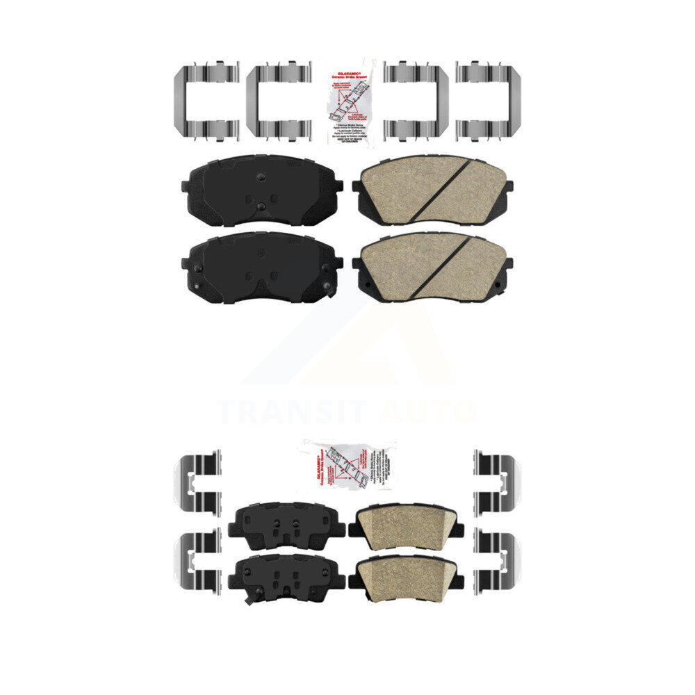 AmeriBRAKES - KNF-100166 - Front and Rear Disc Brake Pad Kits