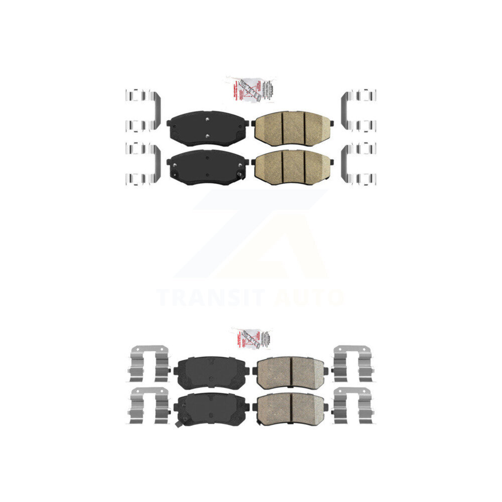 AmeriBRAKES - KNF-100186 - Front and Rear Disc Brake Pad Kits