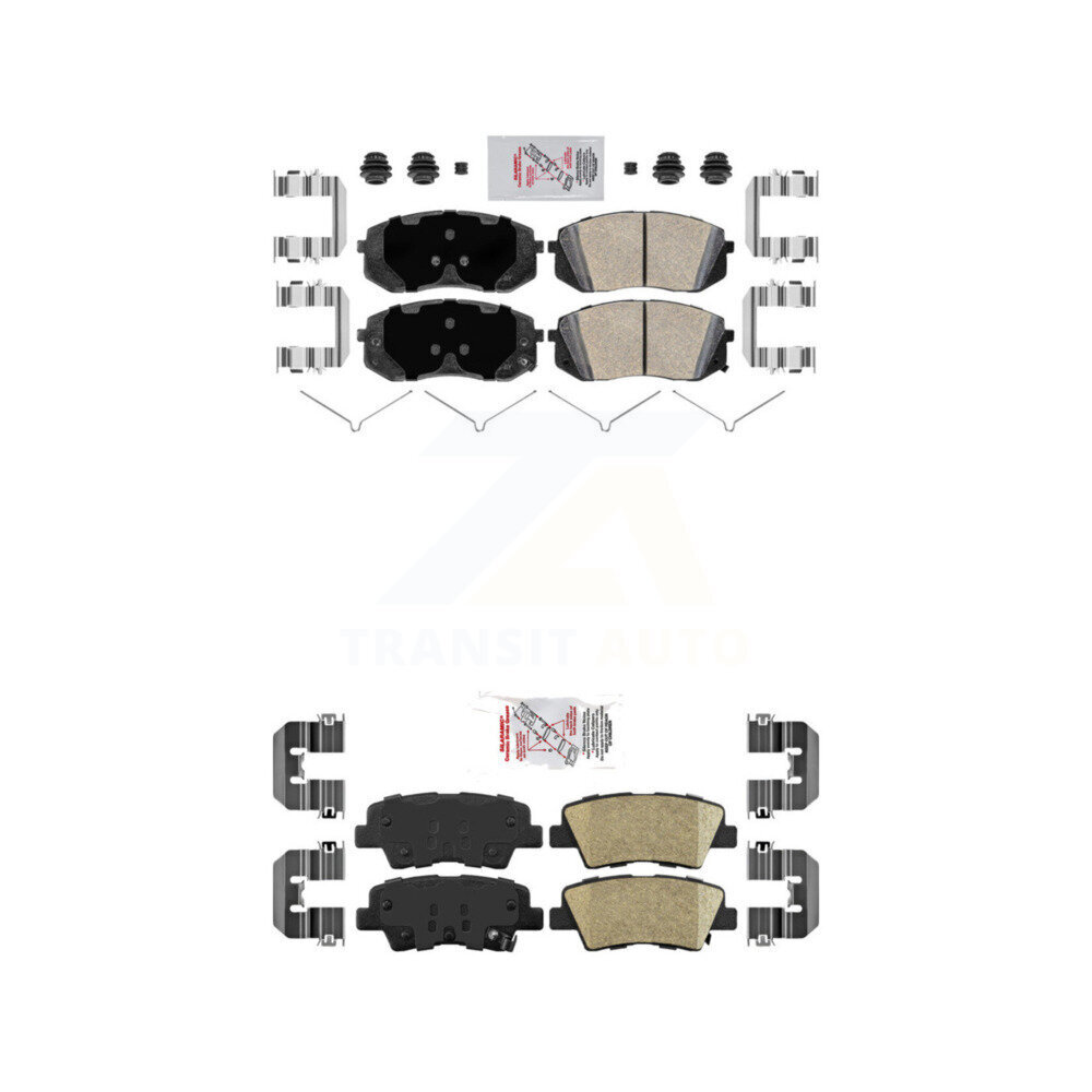 AmeriBRAKES - KNF-100196 - Front and Rear Disc Brake Pad Kits