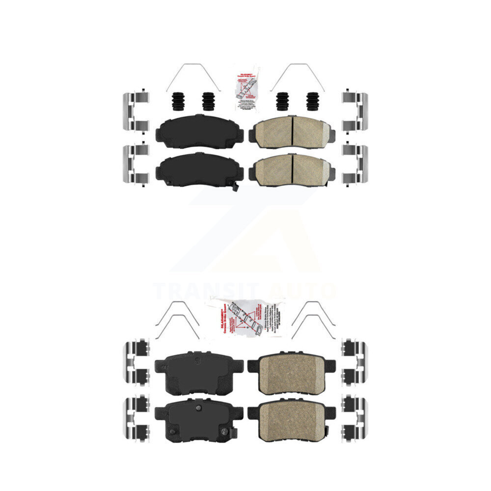 AmeriBRAKES - KNF-100217 - Front and Rear Disc Brake Pad Kits