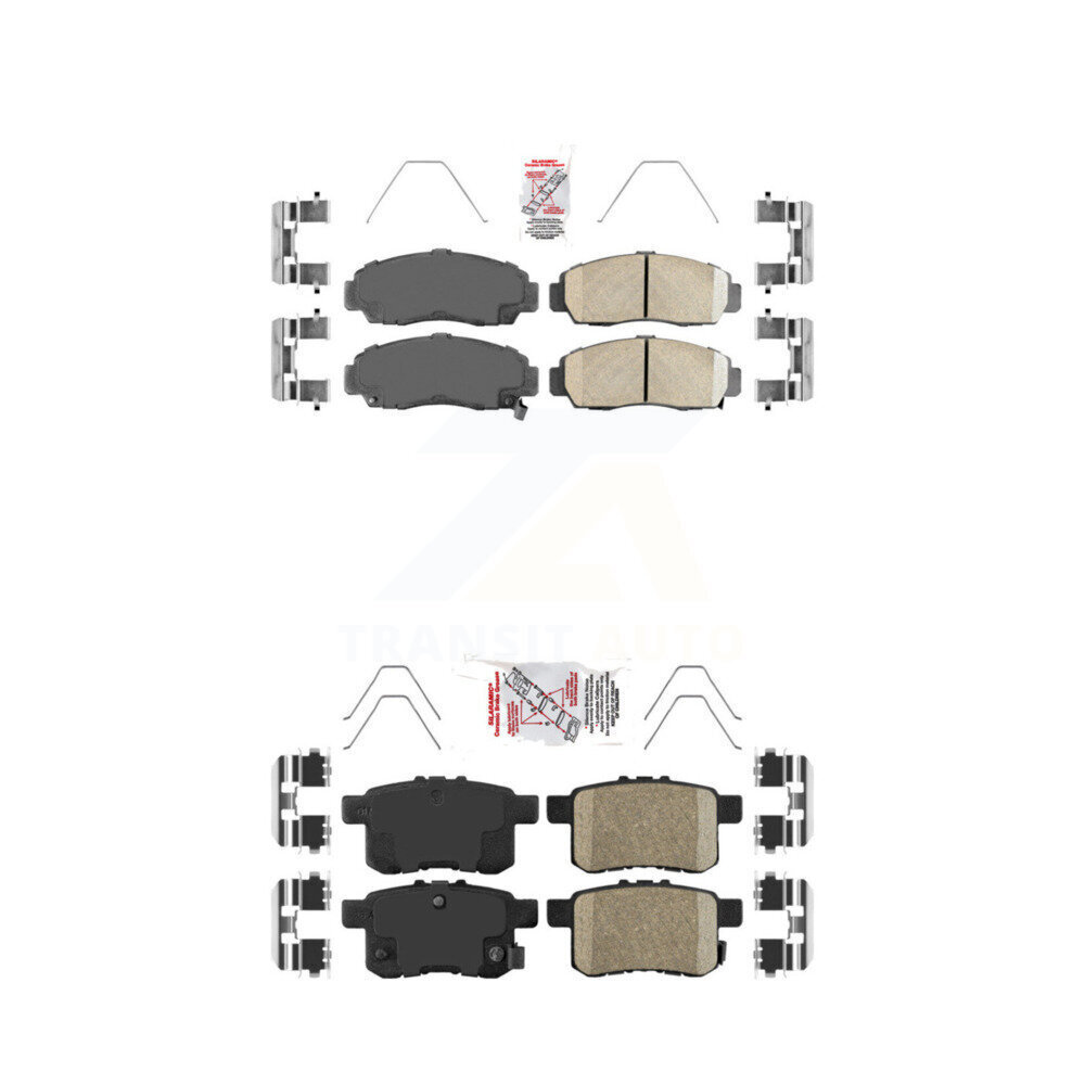 AmeriBRAKES - KNF-100219 - Front and Rear Disc Brake Pad Kits
