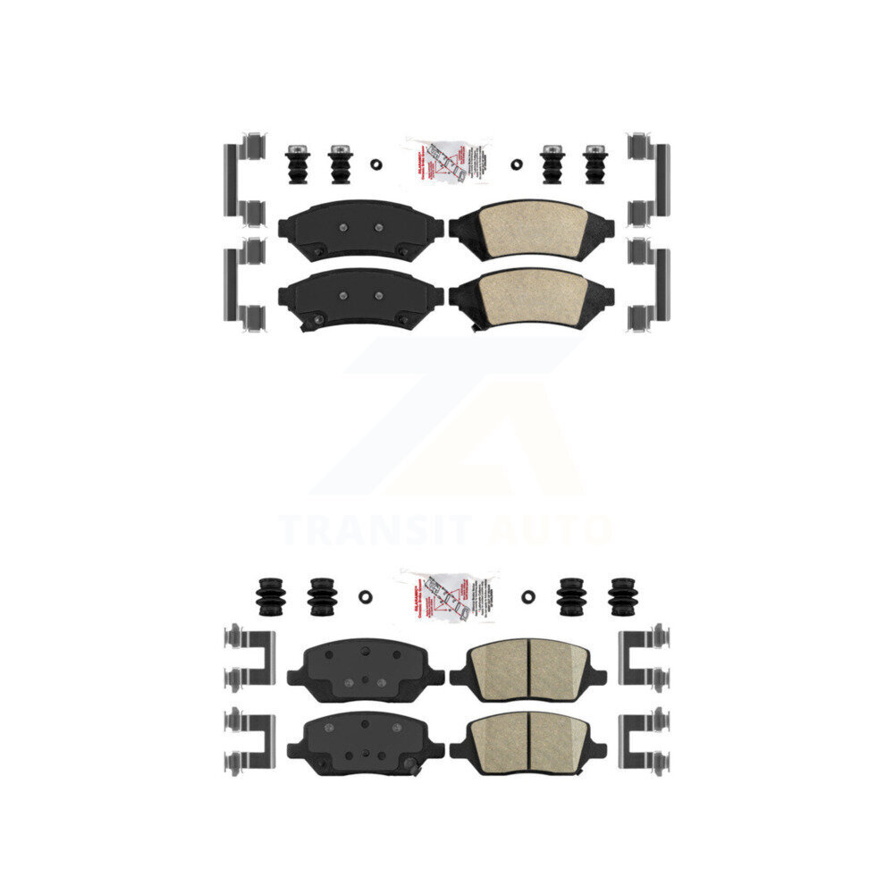 AmeriBRAKES - KNF-100255 - Front and Rear Disc Brake Pad Kits