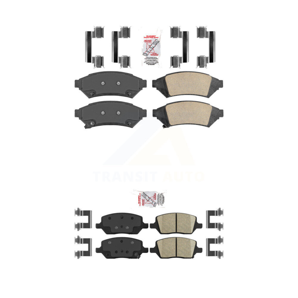 AmeriBRAKES - KNF-100258 - Front and Rear Disc Brake Pad Kits