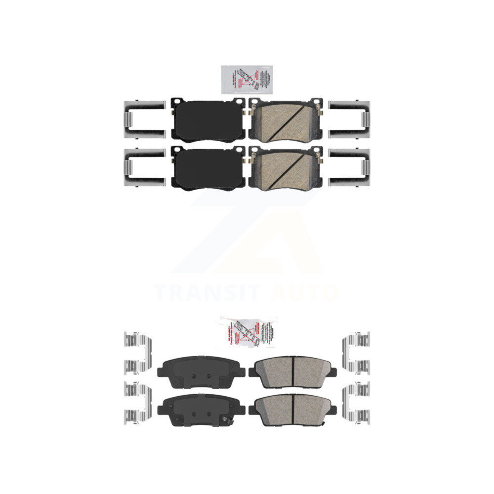 AmeriBRAKES - KNF-100259 - Front and Rear Disc Brake Pad Kits