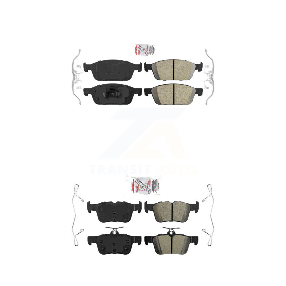 AmeriBRAKES - KNF-100284 - Front and Rear Disc Brake Pad Kits