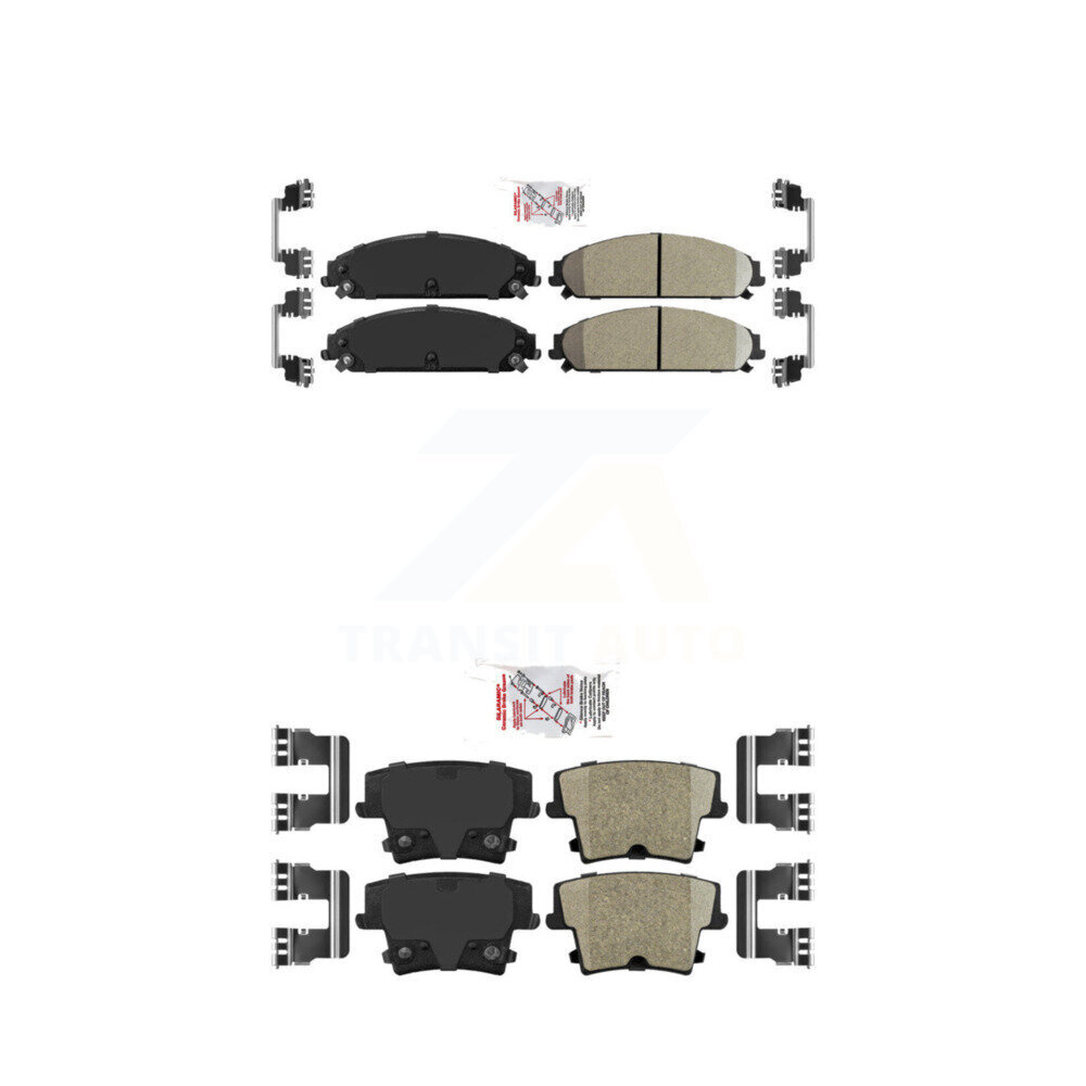 AmeriBRAKES - KNF-100324 - Front and Rear Disc Brake Pad Kits