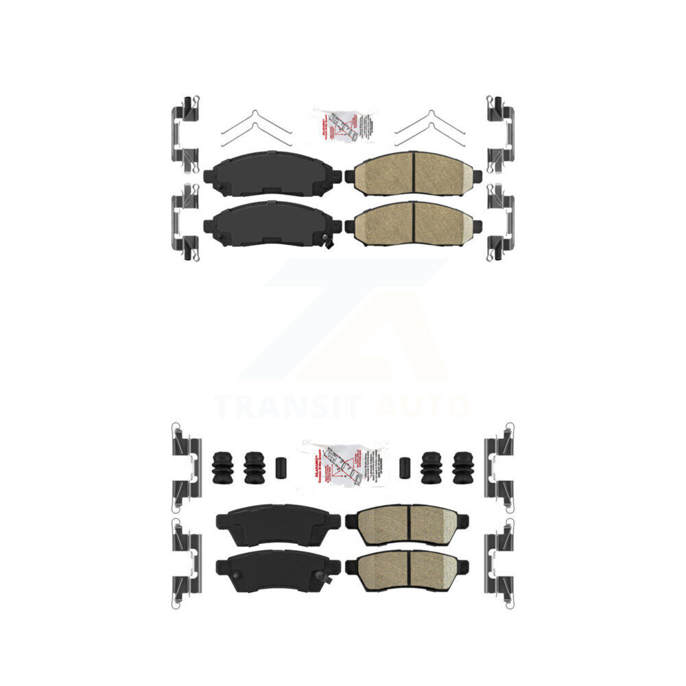 AmeriBRAKES - KNF-100423 - Front and Rear Disc Brake Pad Kits