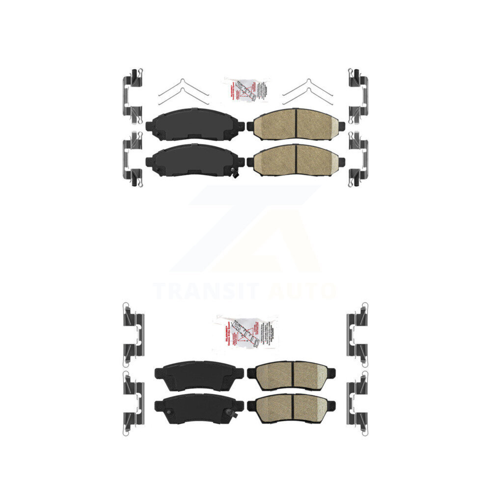 AmeriBRAKES - KNF-100424 - Front and Rear Disc Brake Pad Kits