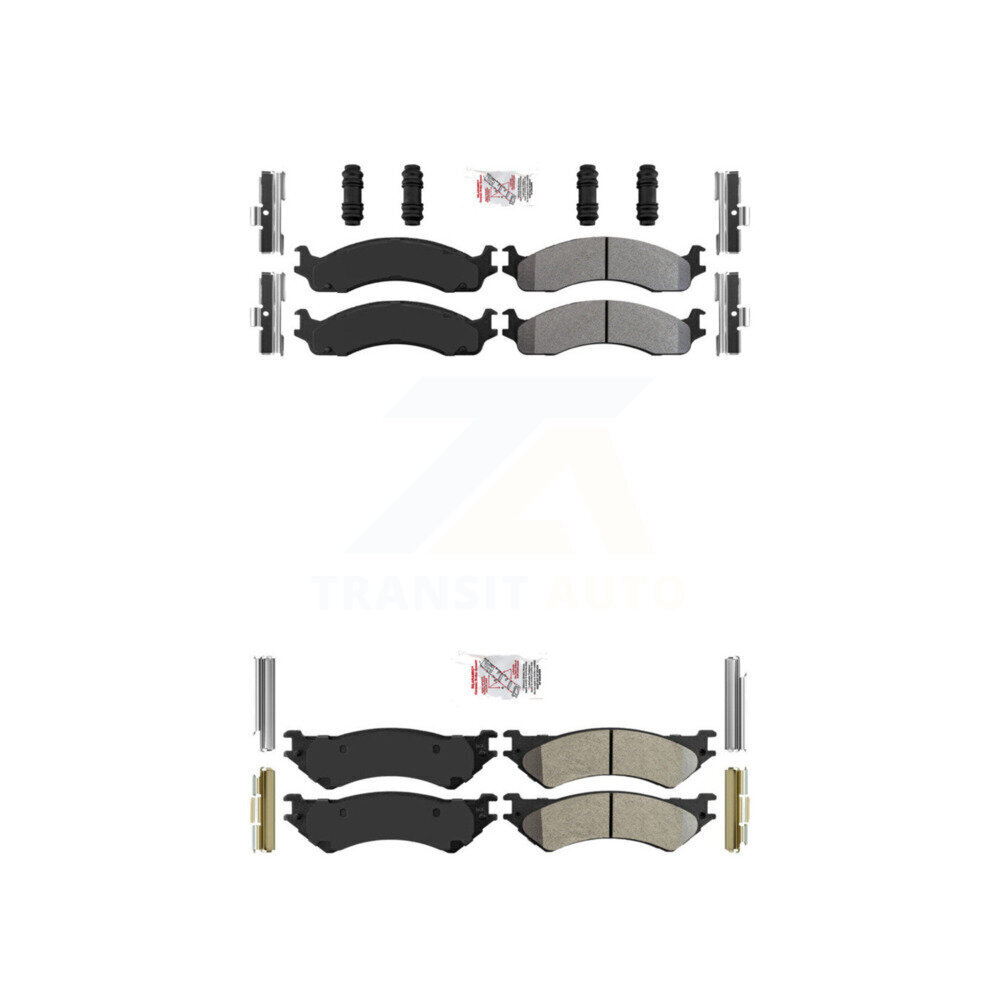 AmeriBRAKES KNF-100459 Disc Brake Pad for 1998-2007 Ford E-350 Econoline, Ford E-250 and More - Front and Rear