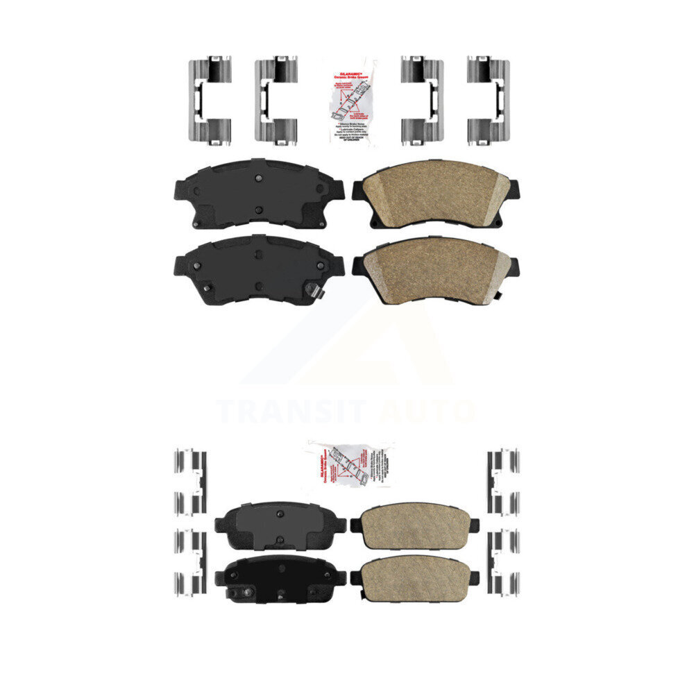 AmeriBRAKES - KNF-100489 - Front and Rear Disc Brake Pad Kits
