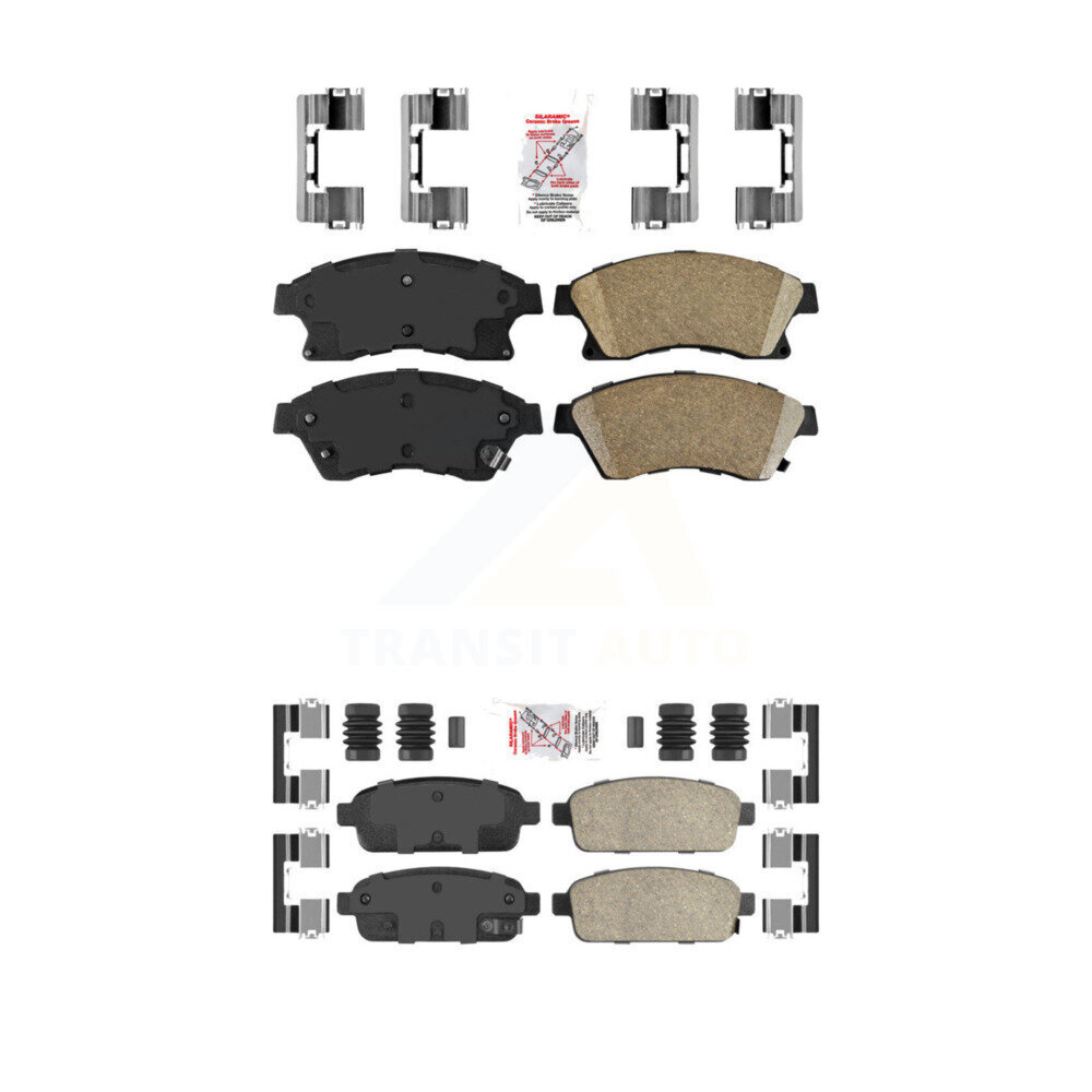 AmeriBRAKES - KNF-100490 - Front and Rear Disc Brake Pad Kits