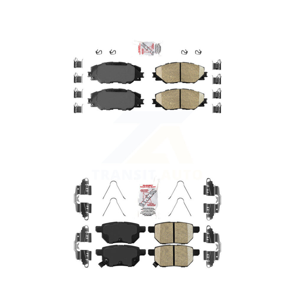 AmeriBRAKES - KNF-100497 - Front and Rear Disc Brake Pad Kits