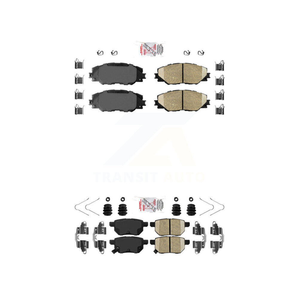AmeriBRAKES - KNF-100498 - Front and Rear Disc Brake Pad Kits