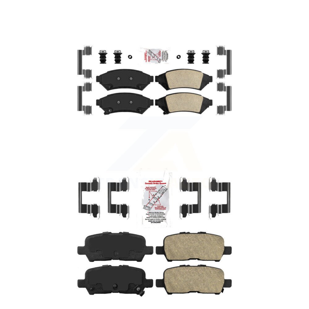 AmeriBRAKES - KNF-100522 - Front and Rear Disc Brake Pad Kits