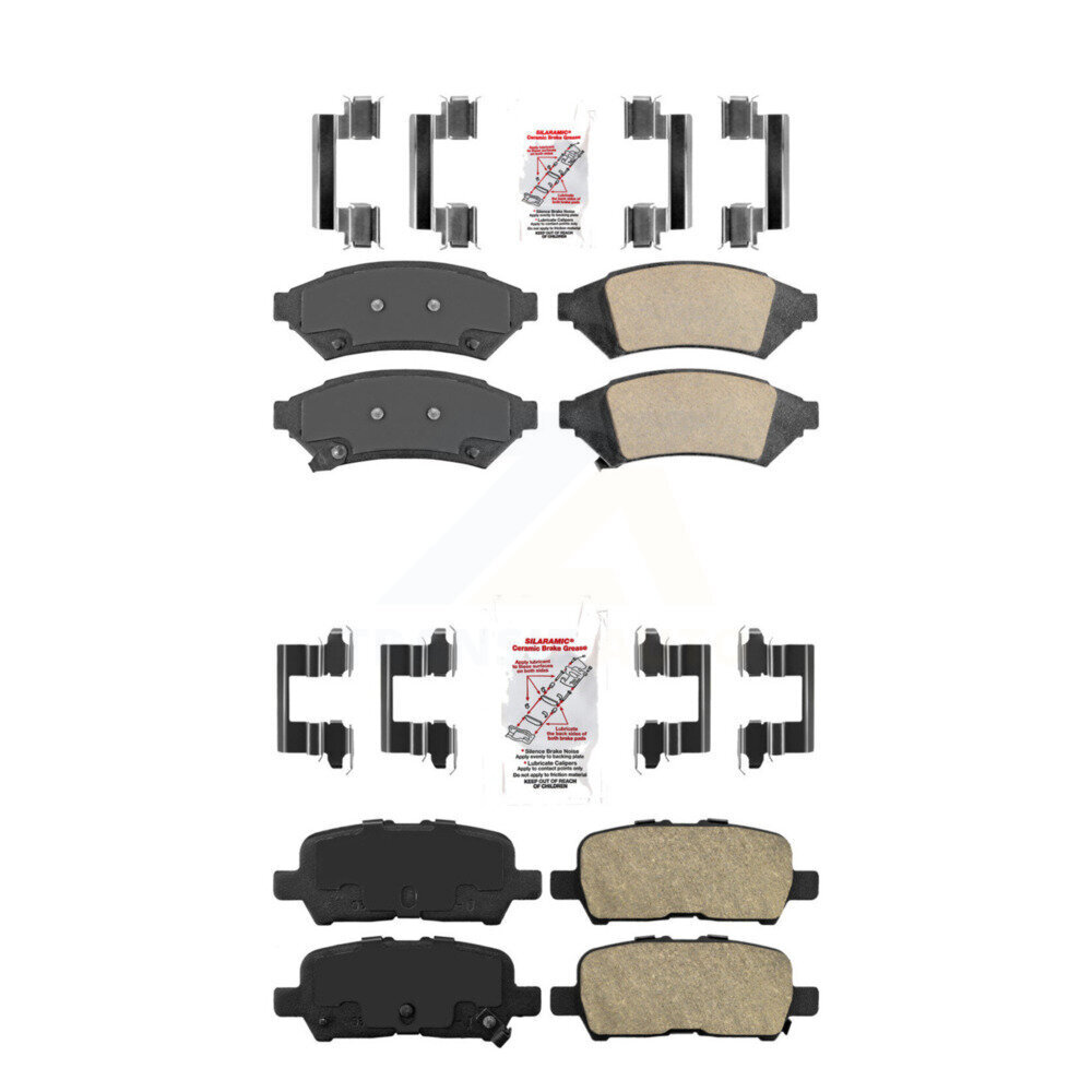 AmeriBRAKES - KNF-100524 - Front and Rear Disc Brake Pad Kits