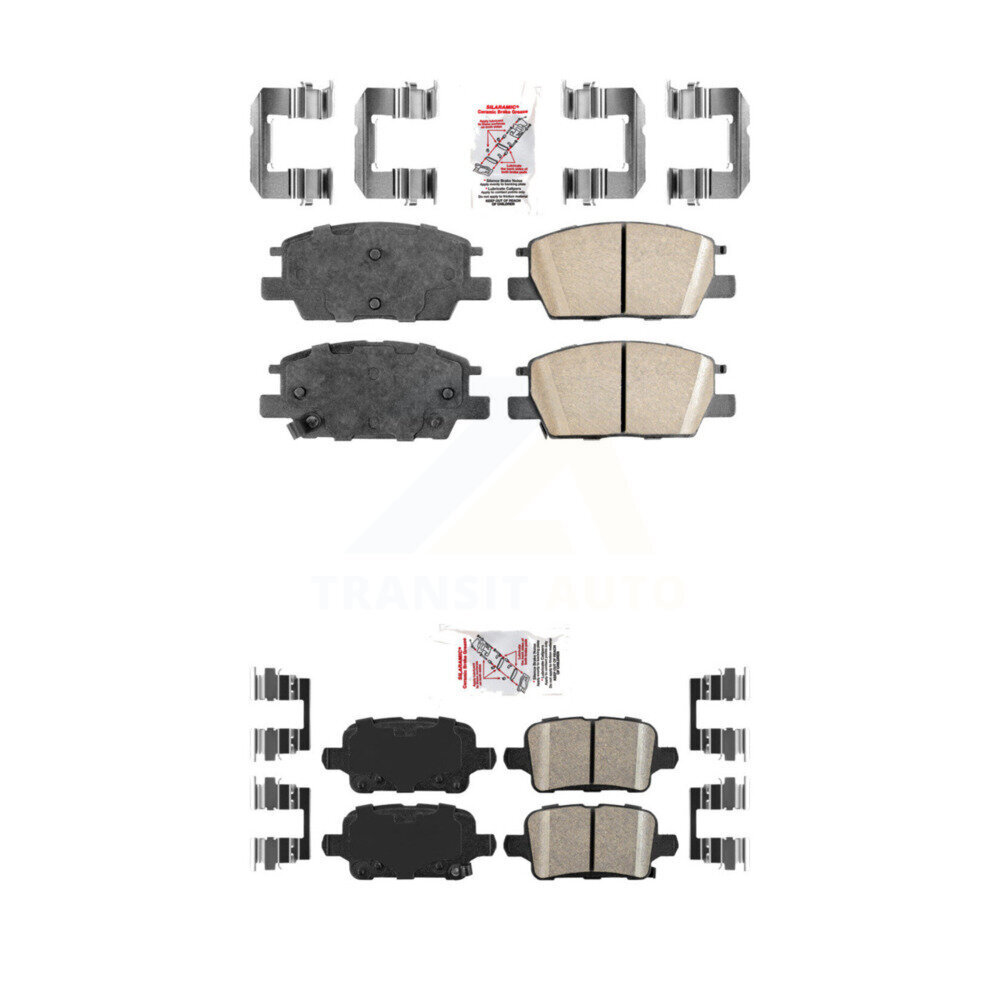 AmeriBRAKES - KNF-100568 - Front and Rear Disc Brake Pad Kits
