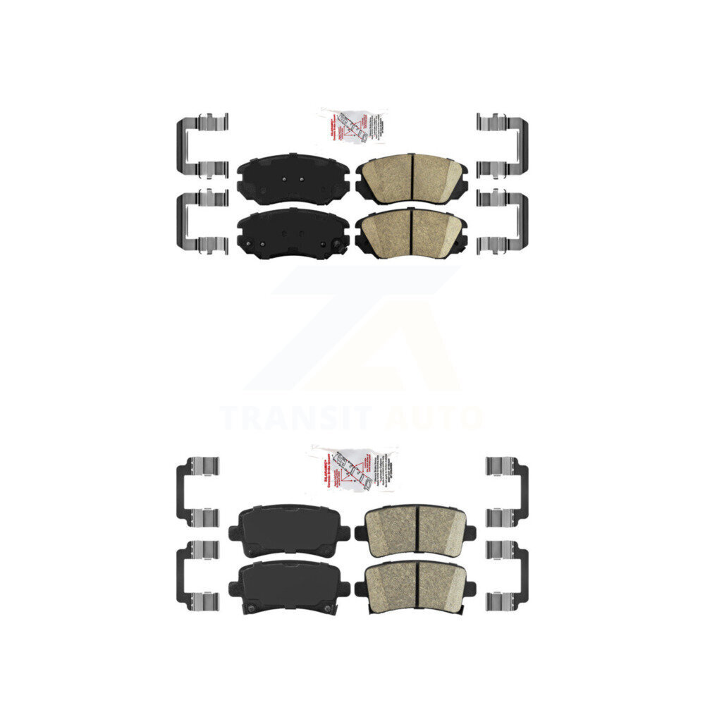AmeriBRAKES - KNF-100610 - Front and Rear Disc Brake Pad Kits