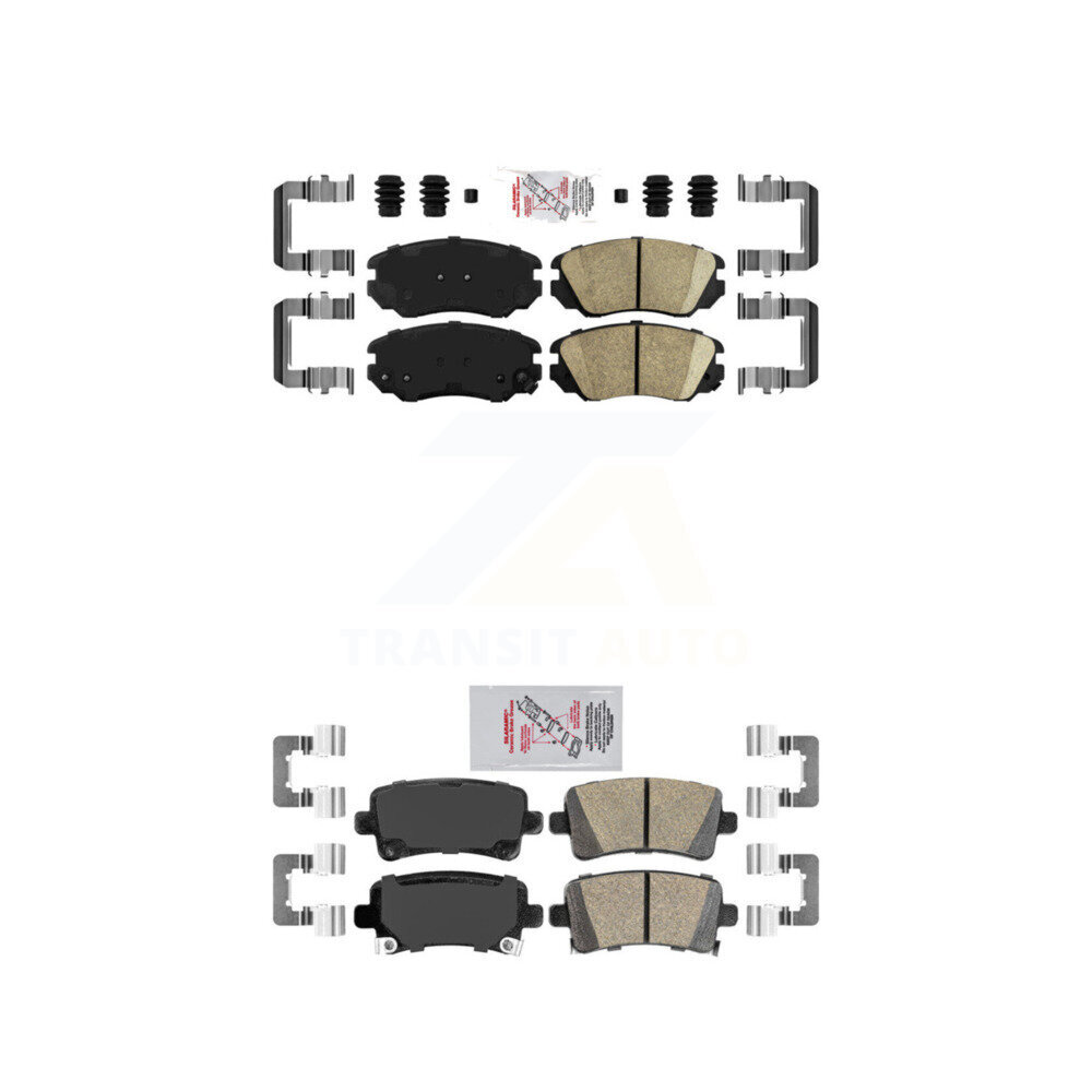 AmeriBRAKES - KNF-100617 - Front and Rear Disc Brake Pad Kits