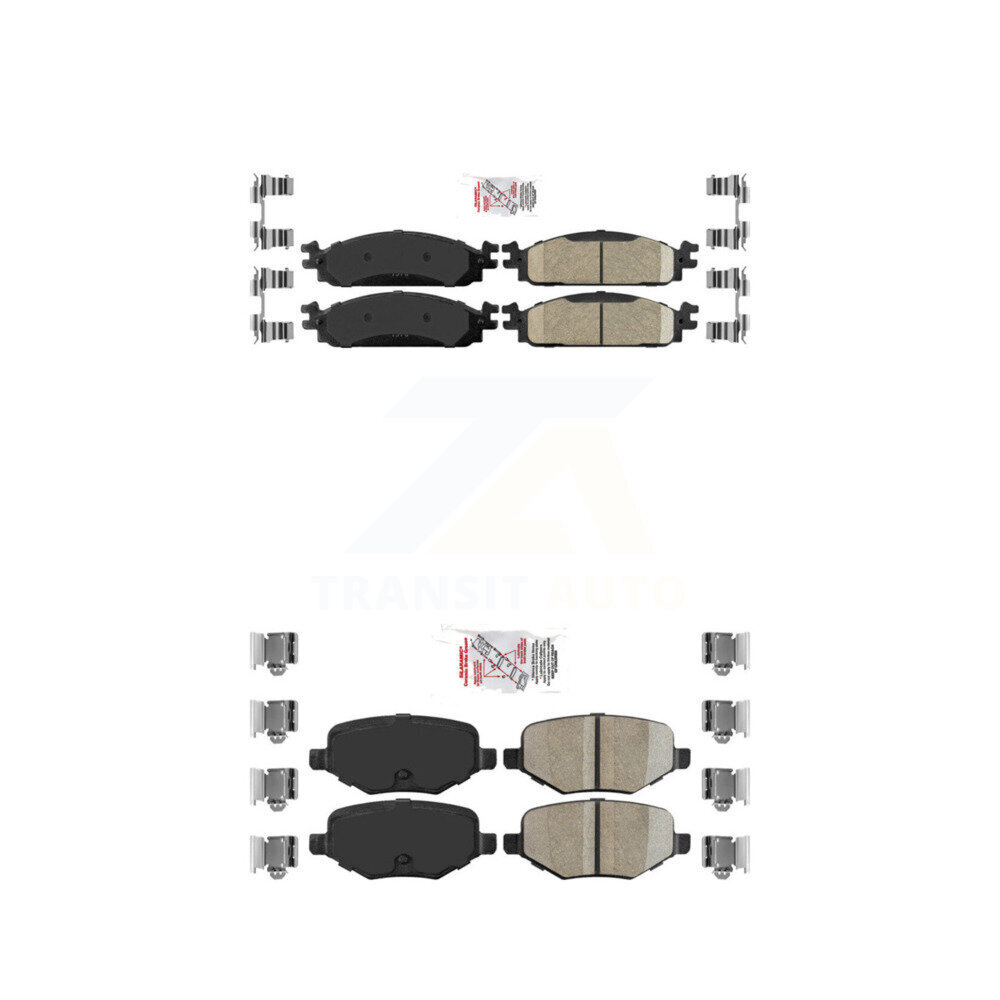 AmeriBRAKES - KNF-100637 - Front and Rear Disc Brake Pad Kits