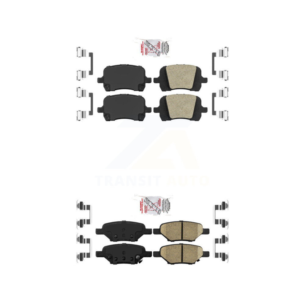 AmeriBRAKES - KNF-100644 - Front and Rear Disc Brake Pad Kits