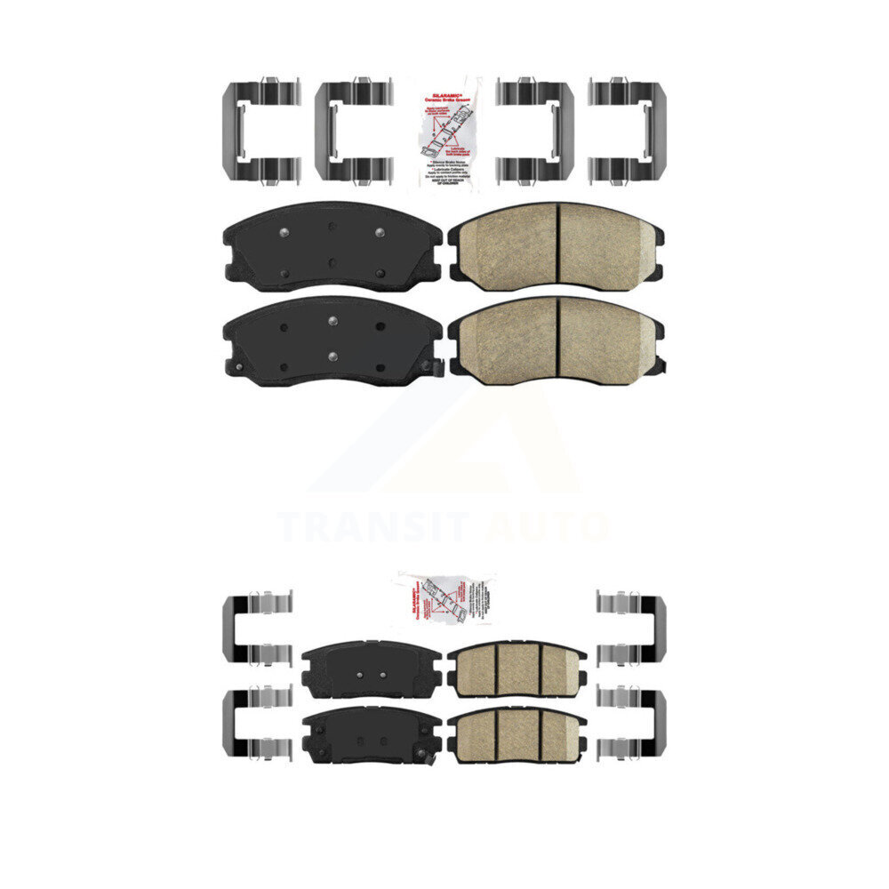 AmeriBRAKES - KNF-100670 - Front and Rear Disc Brake Pad Kits