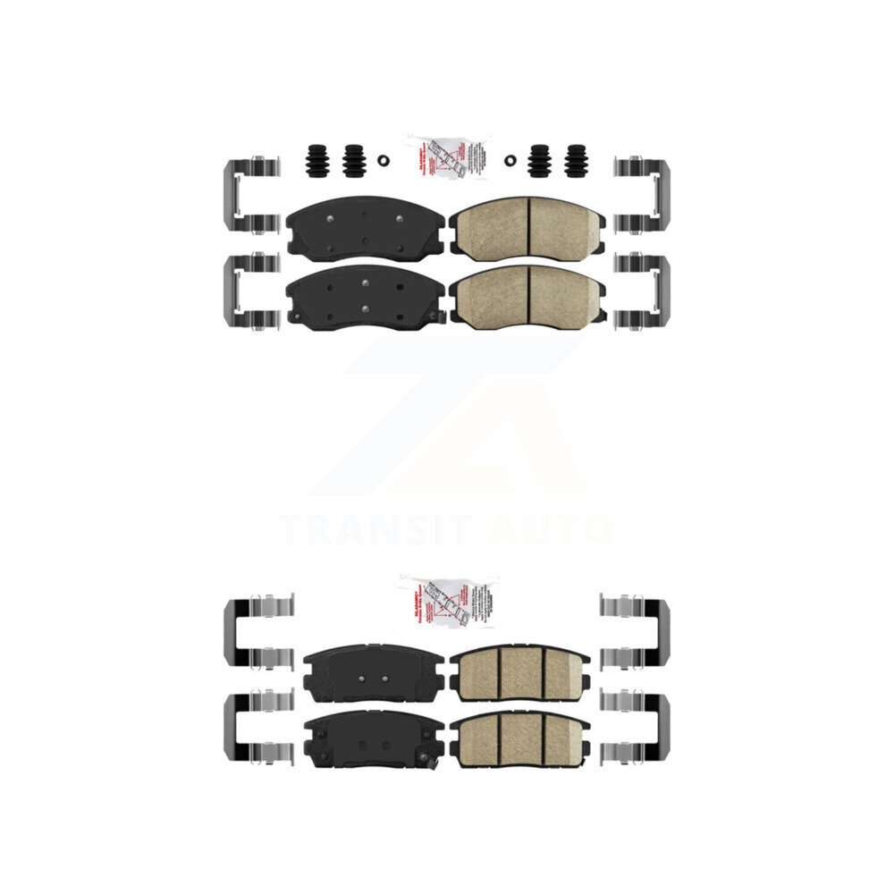 AmeriBRAKES - KNF-100672 - Front and Rear Disc Brake Pad Kits