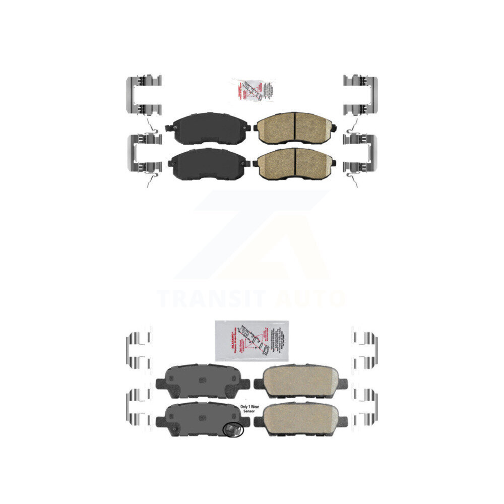 AmeriBRAKES - KNF-100704 - Front and Rear Disc Brake Pad Kits