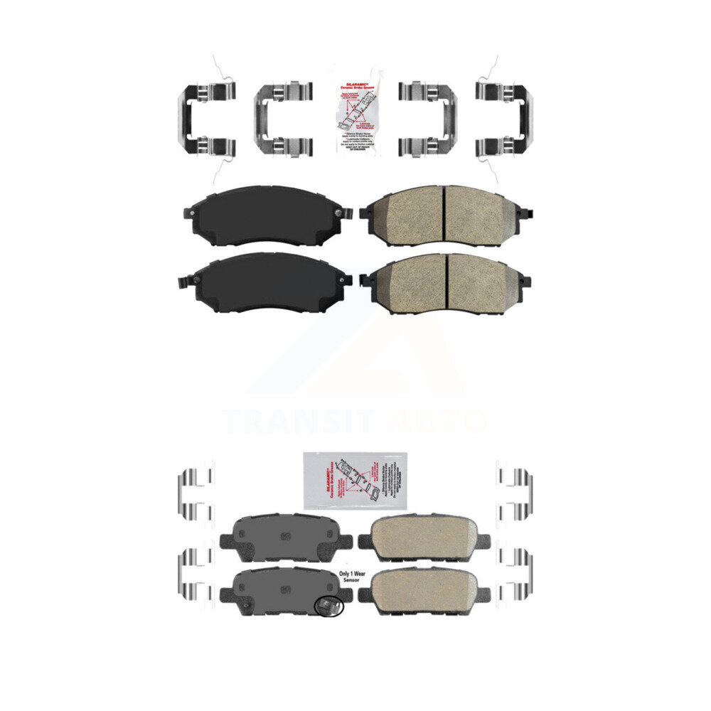 AmeriBRAKES - KNF-100707 - Front and Rear Disc Brake Pad Kits