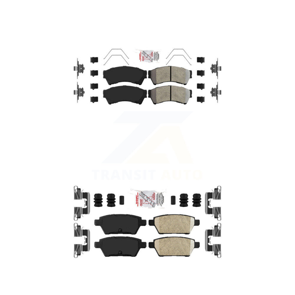 AmeriBRAKES - KNF-100846 - Front and Rear Disc Brake Pad Kits