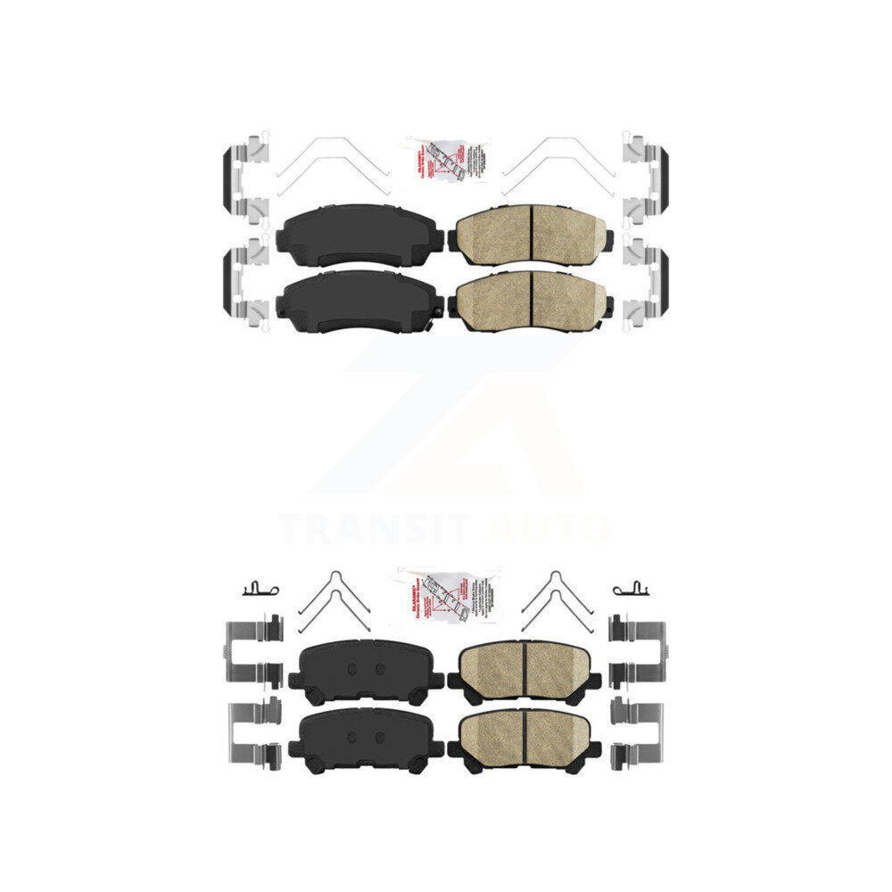 AmeriBRAKES - KNF-100873 - Front and Rear Disc Brake Pad Kits