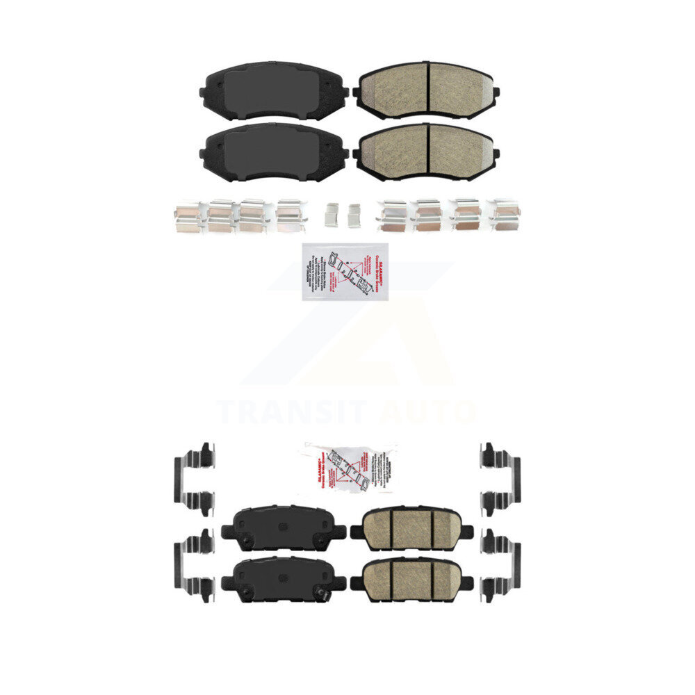 AmeriBRAKES - KNF-100976 - Front and Rear Disc Brake Pad Kits