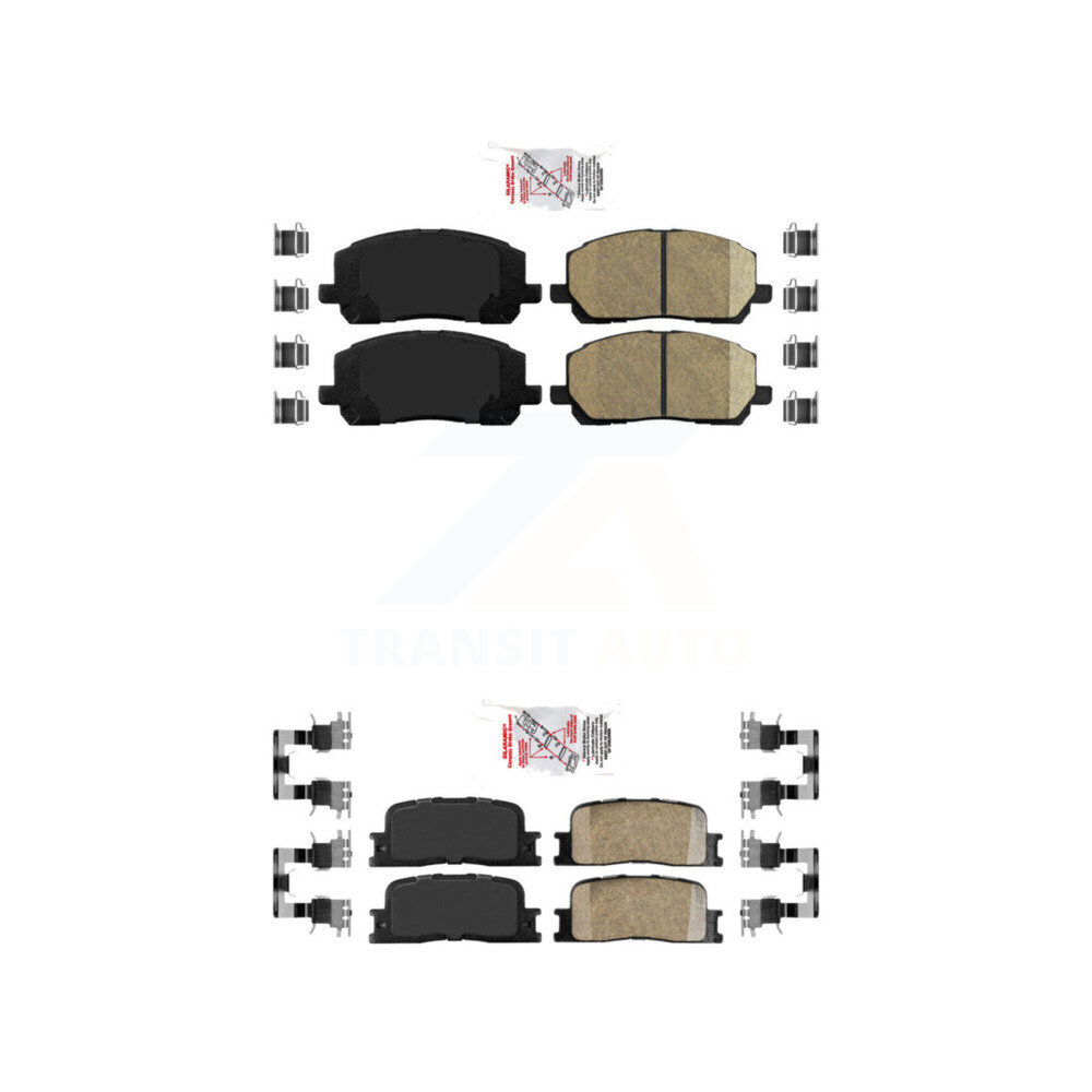 AmeriBRAKES - KNF-101030 - Front and Rear Disc Brake Pad Kits