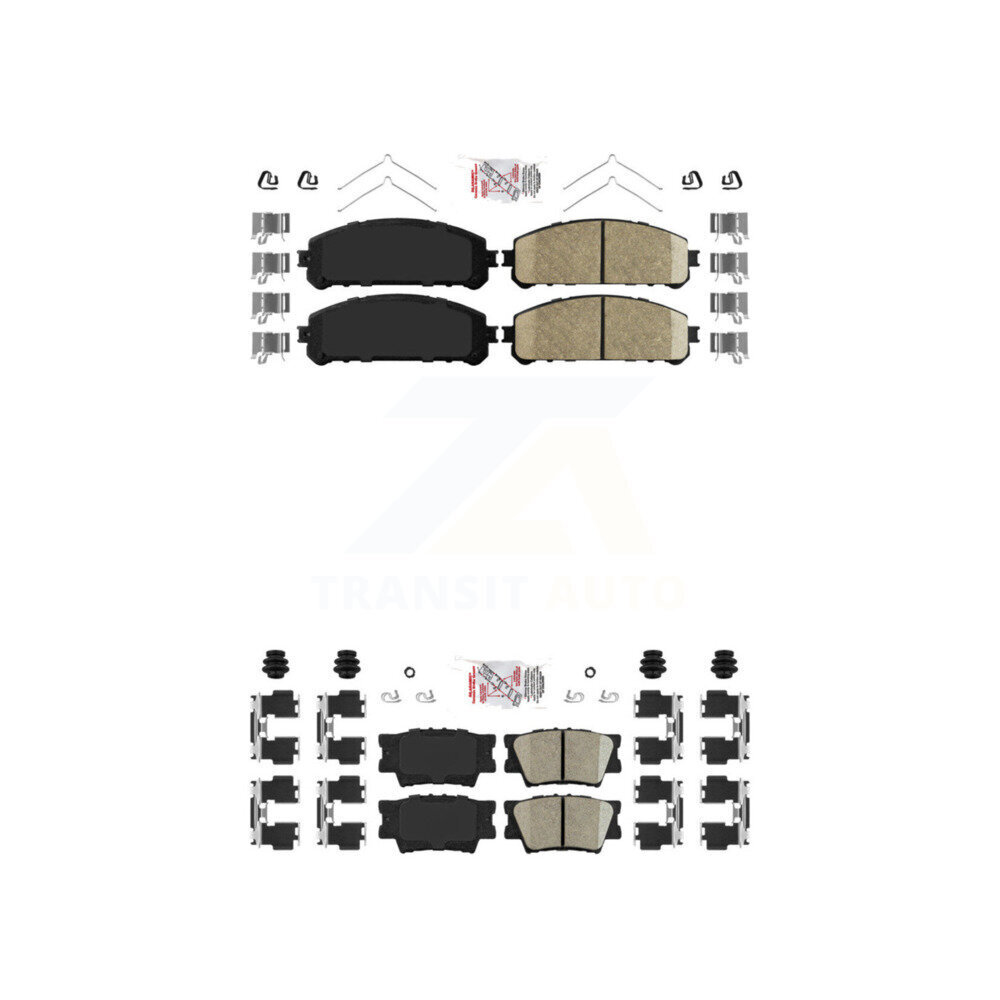 AmeriBRAKES Front Rear Ceramic Disc Brake Pads Kit KNF-101124