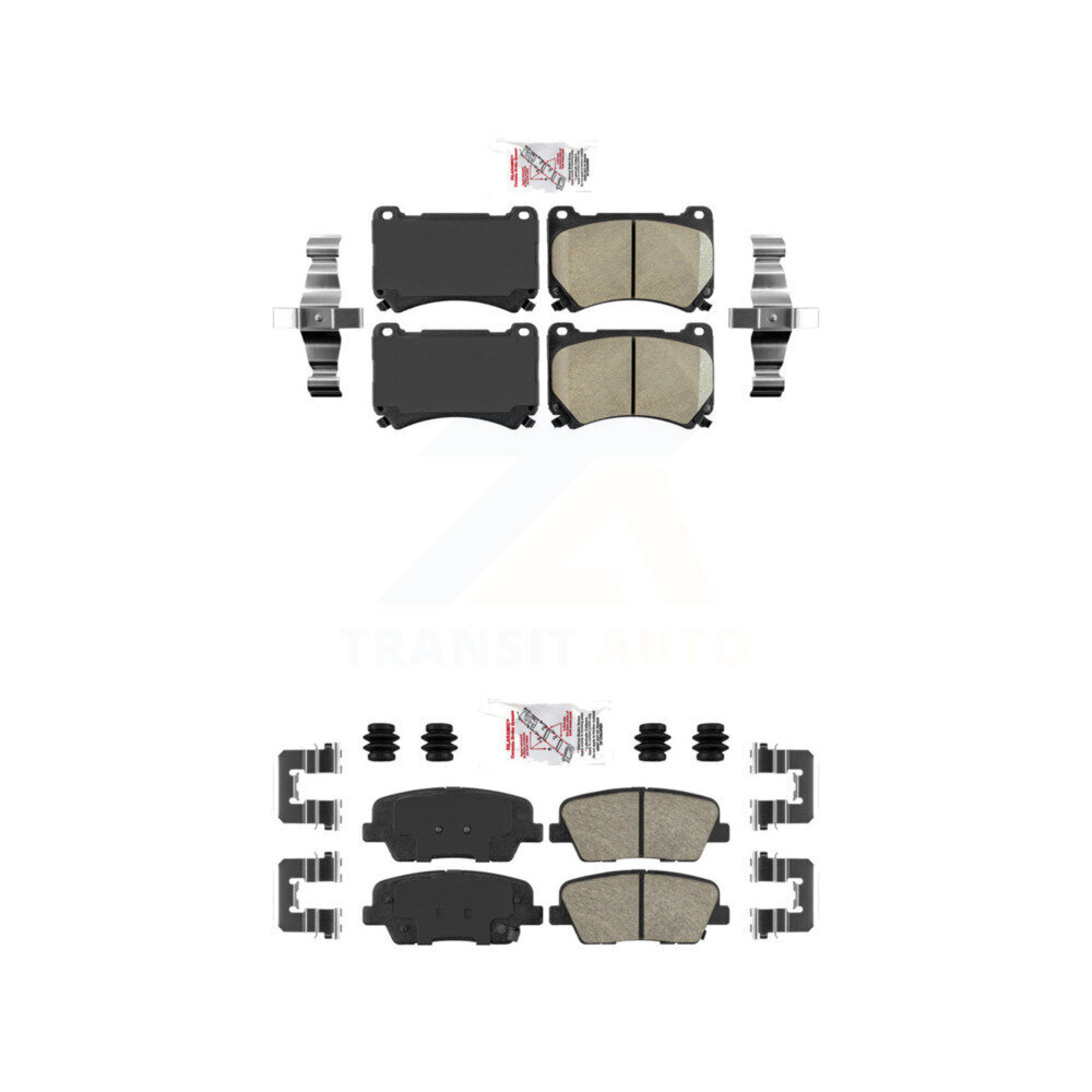 AmeriBRAKES - KNF-101190 - Front and Rear Disc Brake Pad Kits