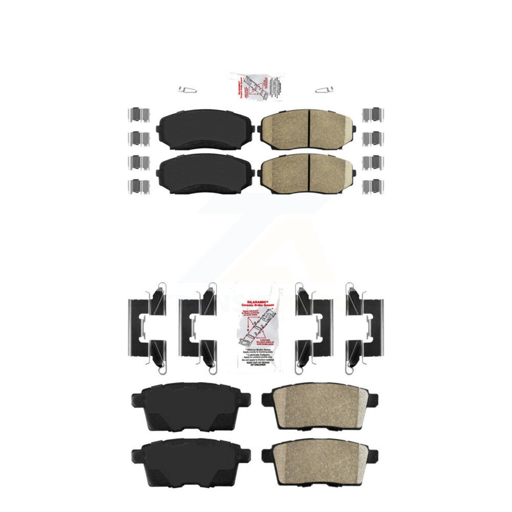 AmeriBRAKES - KNF-101236 - Front and Rear Disc Brake Pad Kits