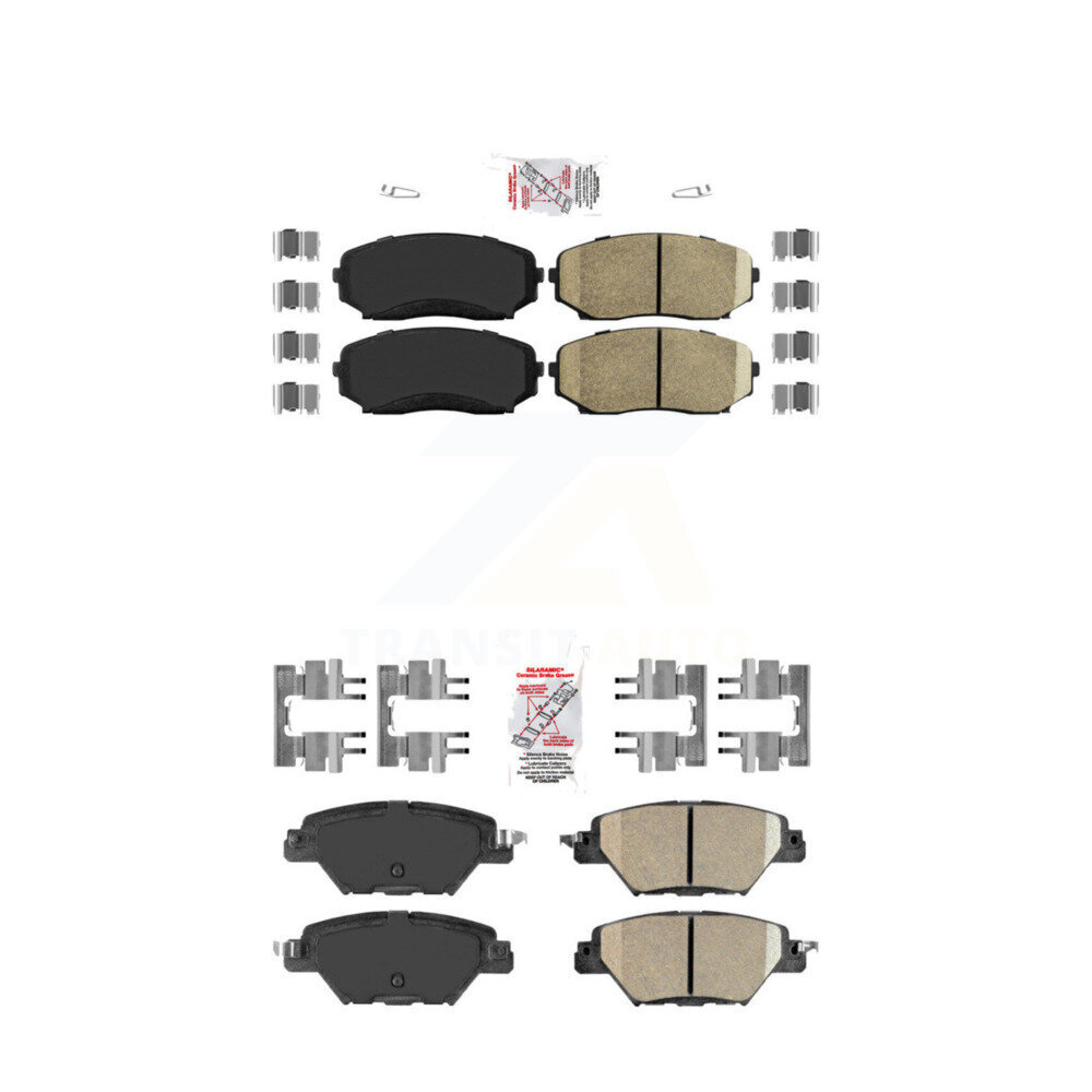 AmeriBRAKES - KNF-101242 - Front and Rear Disc Brake Pad Kits