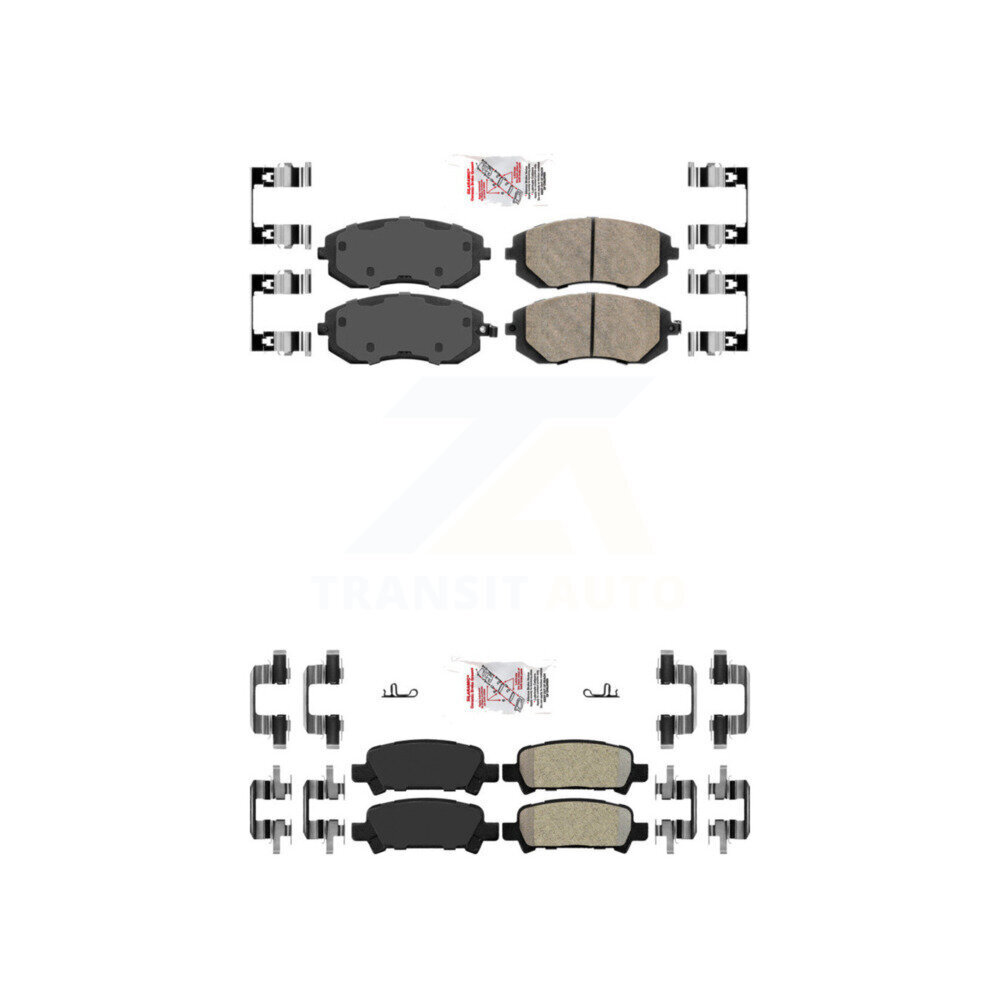 AmeriBRAKES - KNF-101243 - Front and Rear Disc Brake Pad Kits