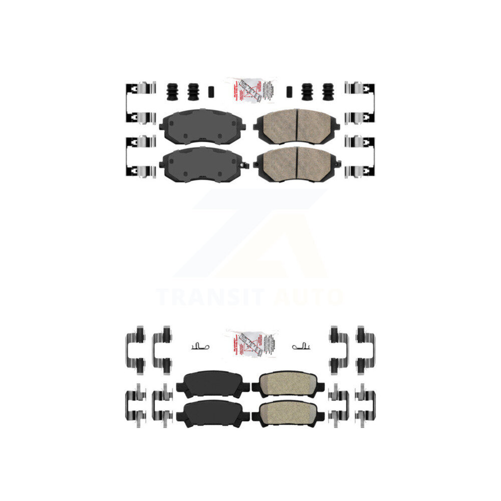 AmeriBRAKES - KNF-101244 - Front and Rear Disc Brake Pad Kits
