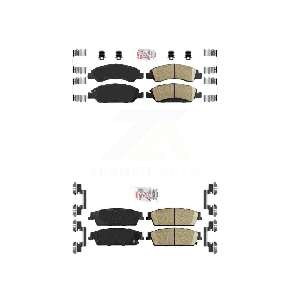 AmeriBRAKES - KNF-101250 - Front and Rear Disc Brake Pad Kits