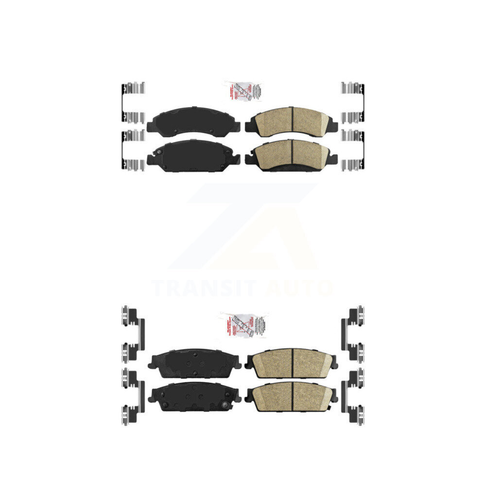 AmeriBRAKES - KNF-101252 - Front and Rear Disc Brake Pad Kits